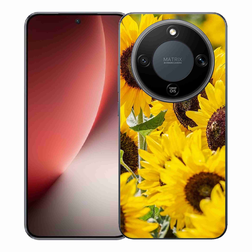 Gelový kryt mmCase na Honor Magic 8 Lite 5G - slunečnice