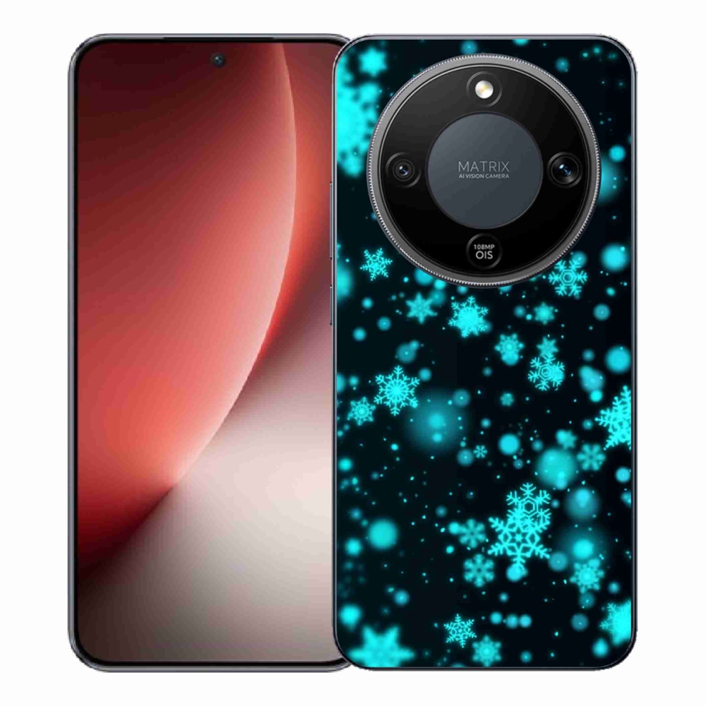 Gelový kryt mmCase na Honor Magic 8 Lite 5G - sněhové vločky 1