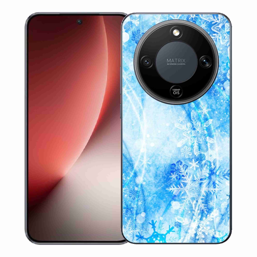 Gelový kryt mmCase na Honor Magic 8 Lite 5G - sněhové vločky