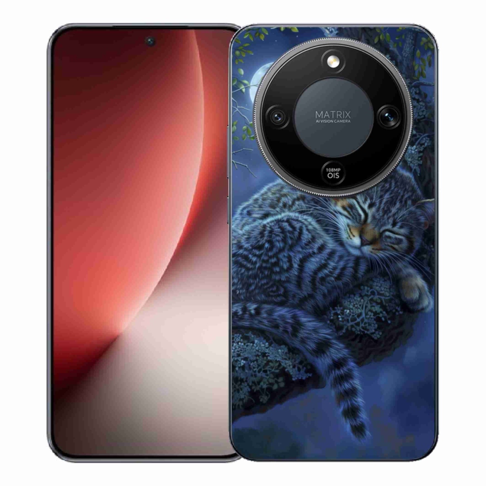 Gelový kryt mmCase na Honor Magic 8 Lite 5G - spící kočka