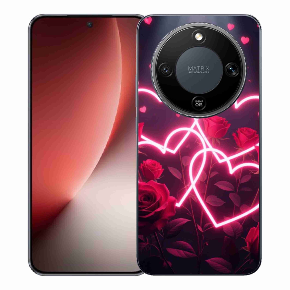 Gelový kryt mmCase na Honor Magic 8 Lite 5G - srdce lásky