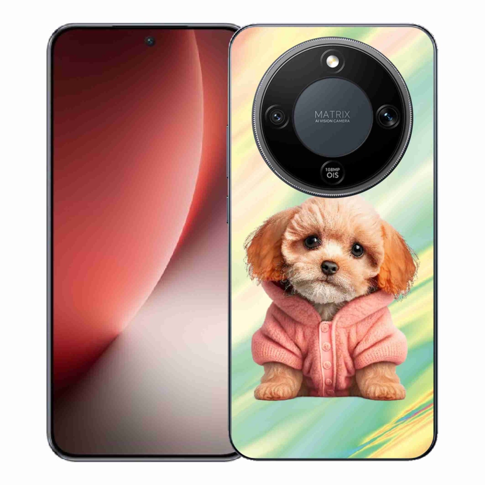 Gelový kryt mmCase na Honor Magic 8 Lite 5G - štěně ve svetru