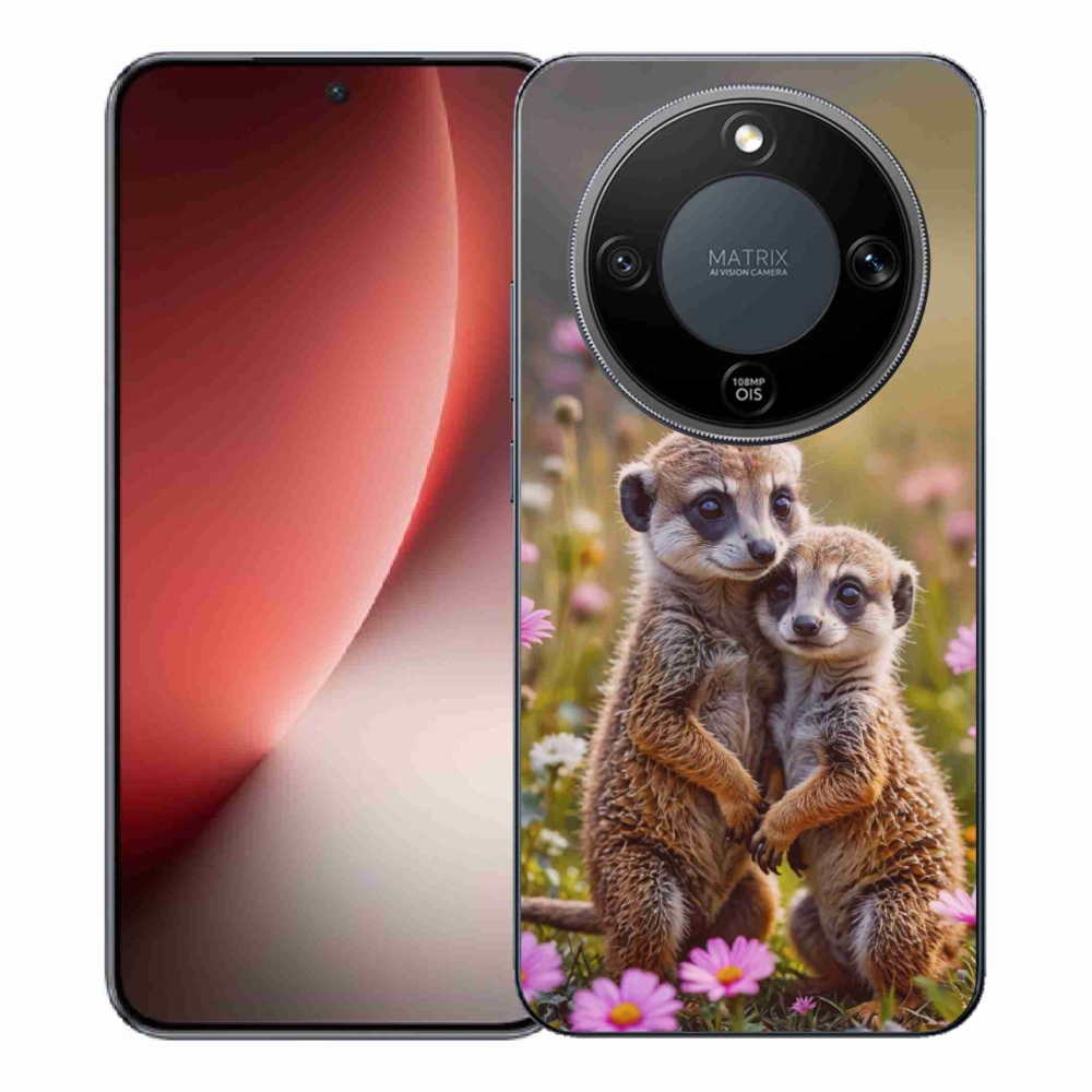 Gelový kryt mmCase na Honor Magic 8 Lite 5G - surikatí duo