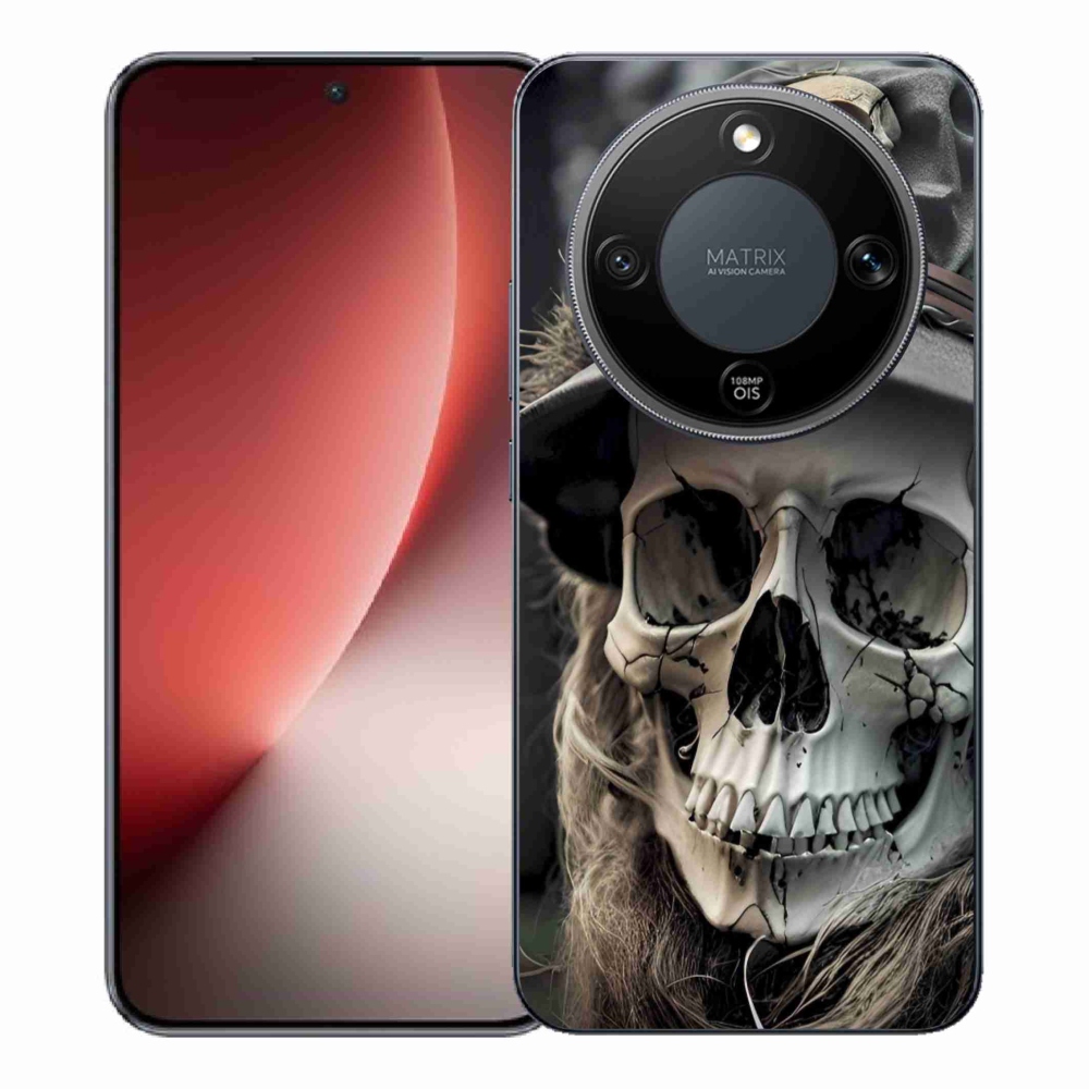 Gelový kryt mmCase na Honor Magic 8 Lite 5G - temná lebka