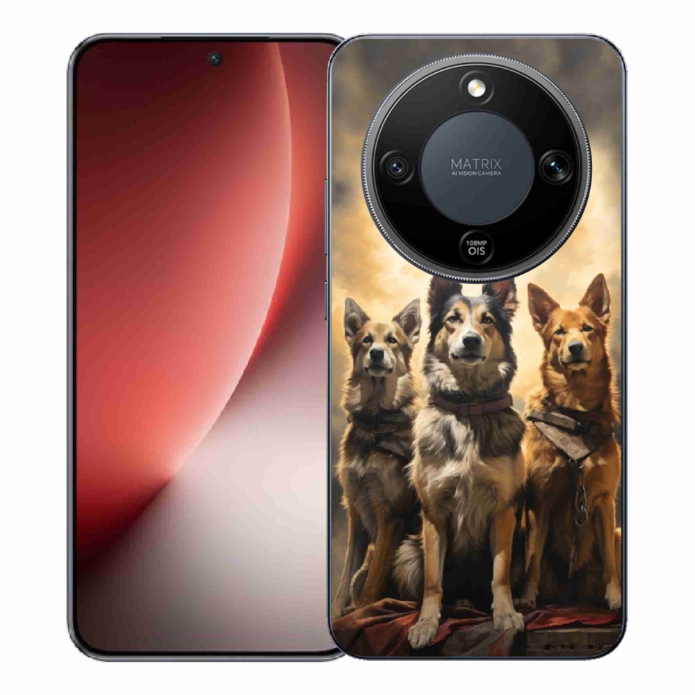 Gelový kryt mmCase na Honor Magic 8 Lite 5G - tři psi