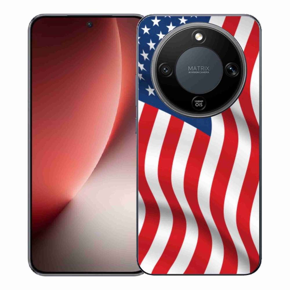 Gelový kryt mmCase na Honor Magic 8 Lite 5G - USA vlajka
