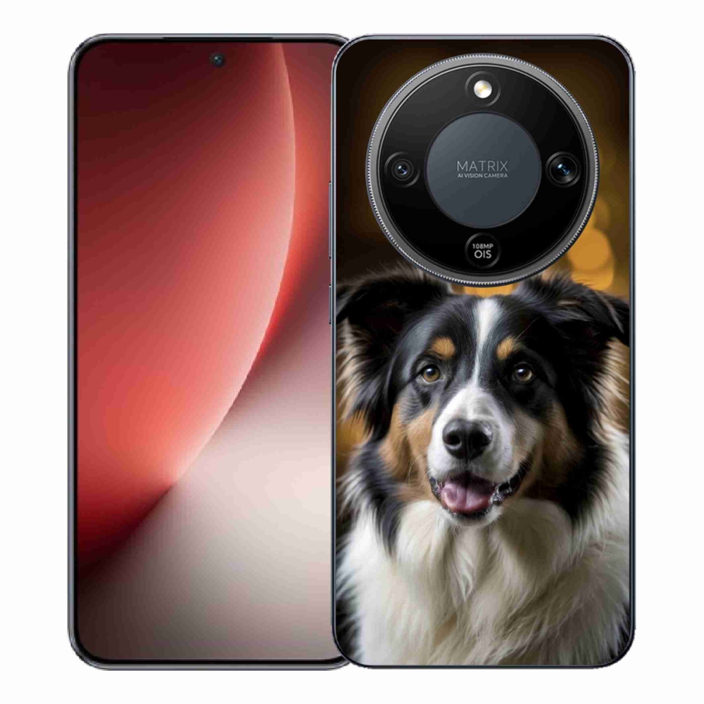 Gelový kryt mmCase na Honor Magic 8 Lite 5G - usměvavý australský ovčák