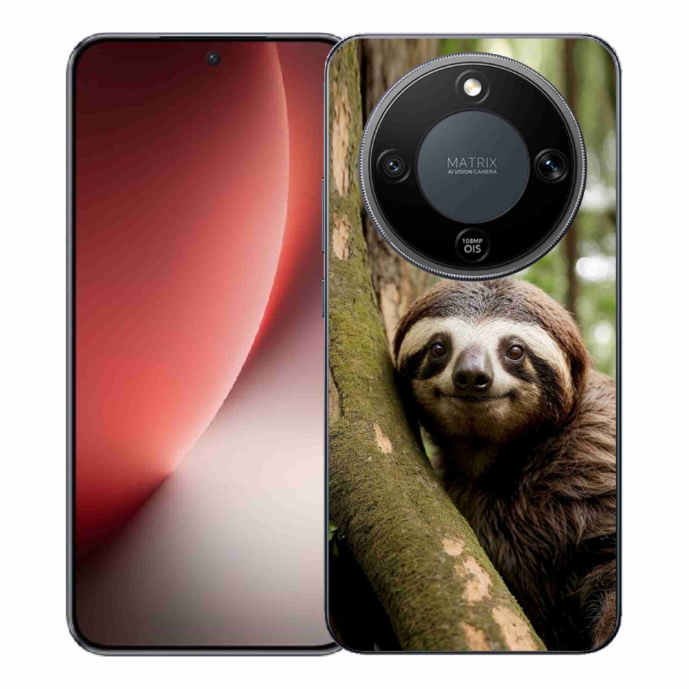 Gelový kryt mmCase na Honor Magic 8 Lite 5G - usměvavý lenochod