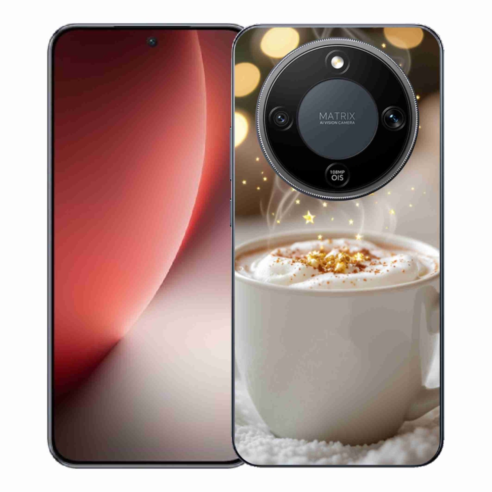 Gelový kryt mmCase na Honor Magic 8 Lite 5G - vánoční horký nápoj