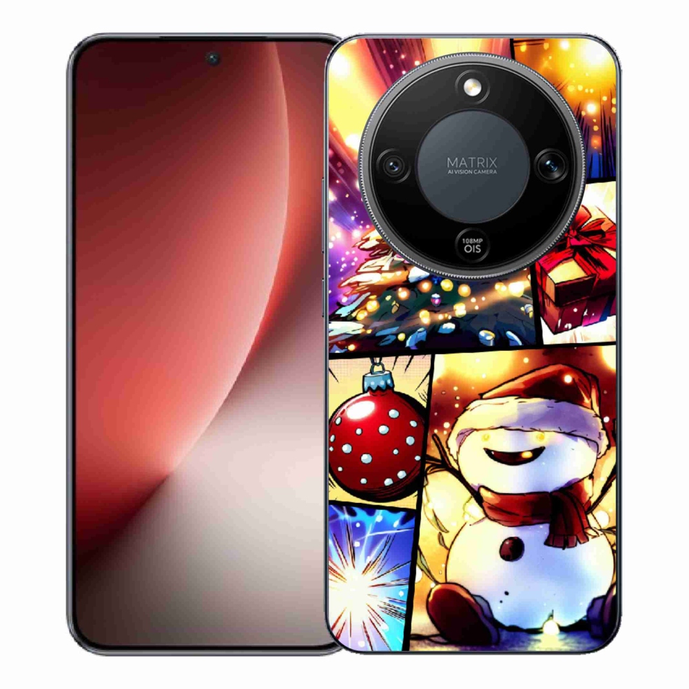 Gelový kryt mmCase na Honor Magic 8 Lite 5G - vánoční motivy 1