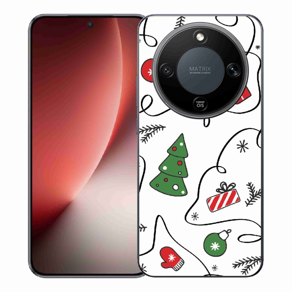 Gelový kryt mmCase na Honor Magic 8 Lite 5G - vánoční motivy