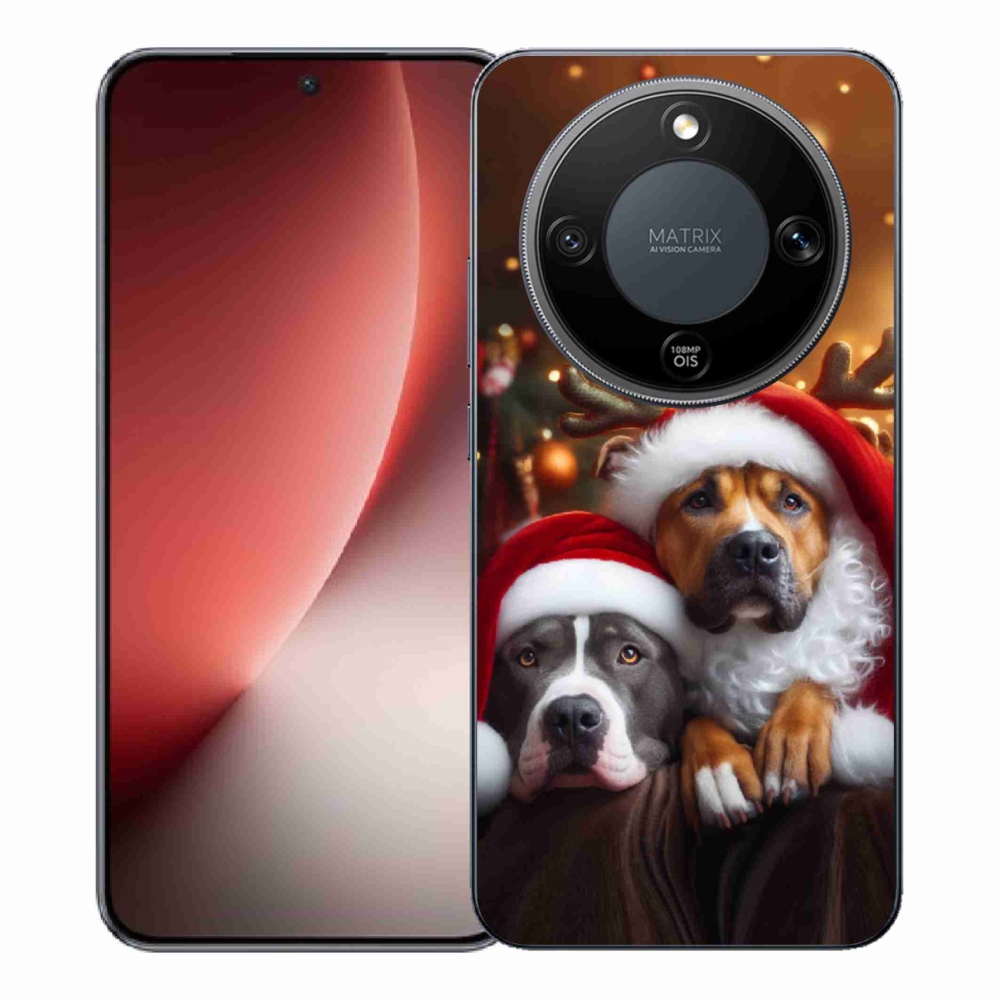 Gelový kryt mmCase na Honor Magic 8 Lite 5G - vánoční psi