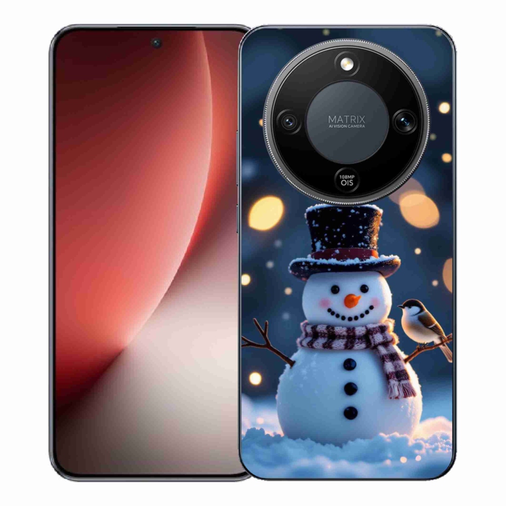 Gelový kryt mmCase na Honor Magic 8 Lite 5G - vánoční sněhulák