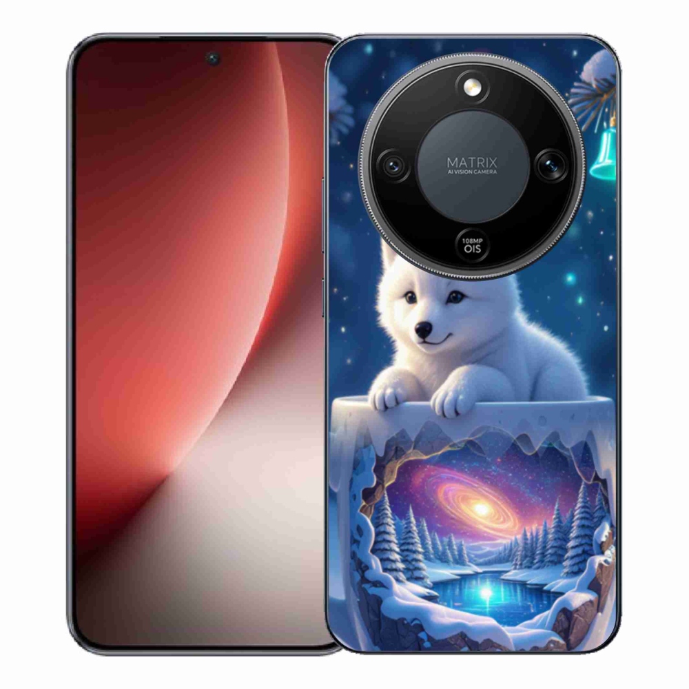 Gelový kryt mmCase na Honor Magic 8 Lite 5G - vánoční štěně