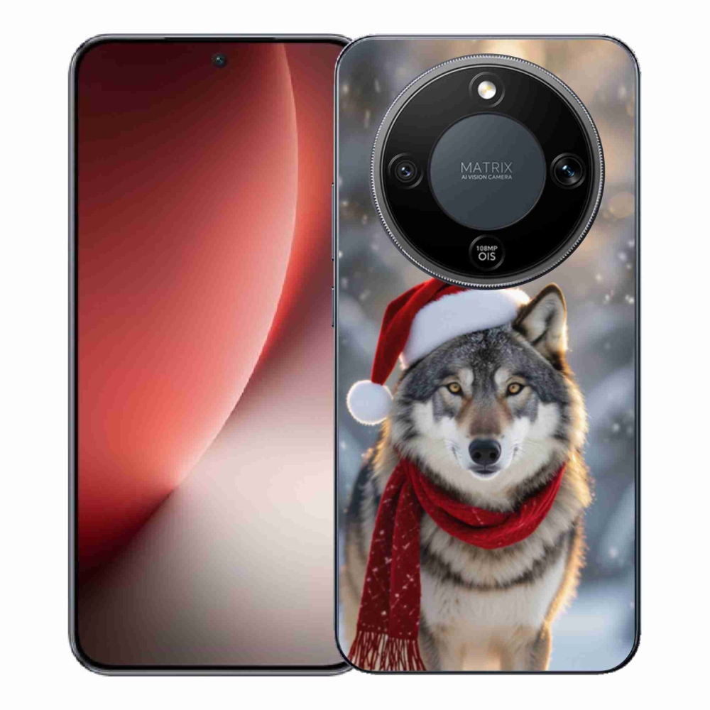 Gelový kryt mmCase na Honor Magic 8 Lite 5G - vánoční vlk