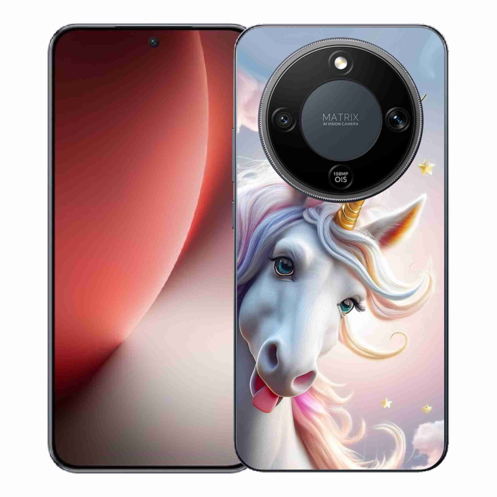 Gelový kryt mmCase na Honor Magic 8 Lite 5G - veselý jednorožec