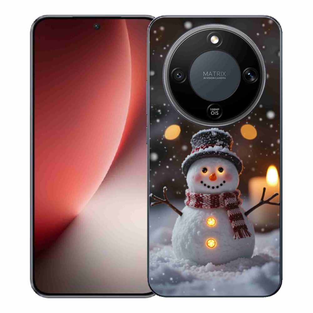 Gelový kryt mmCase na Honor Magic 8 Lite 5G - veselý sněhulák
