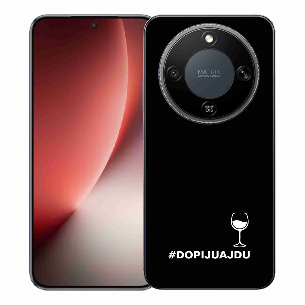 Gelový kryt mmCase na Honor Magic 8 Lite 5G - vinný motiv černé pozadí