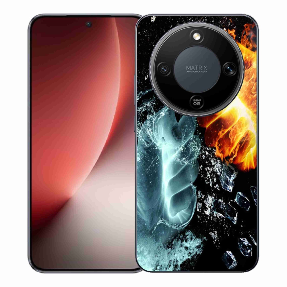 Gelový kryt mmCase na Honor Magic 8 Lite 5G - voda a oheň