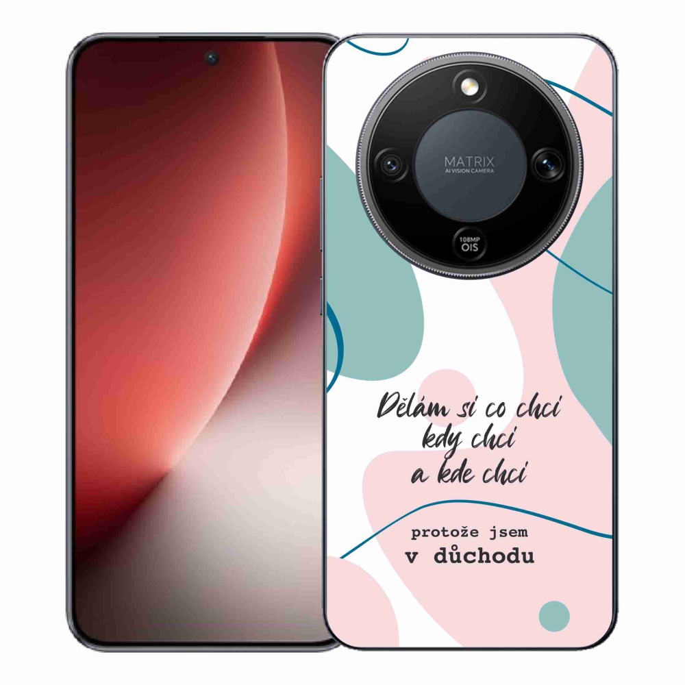 Gelový kryt mmCase na Honor Magic 8 Lite 5G - vtipný text 10 bílé pozadí