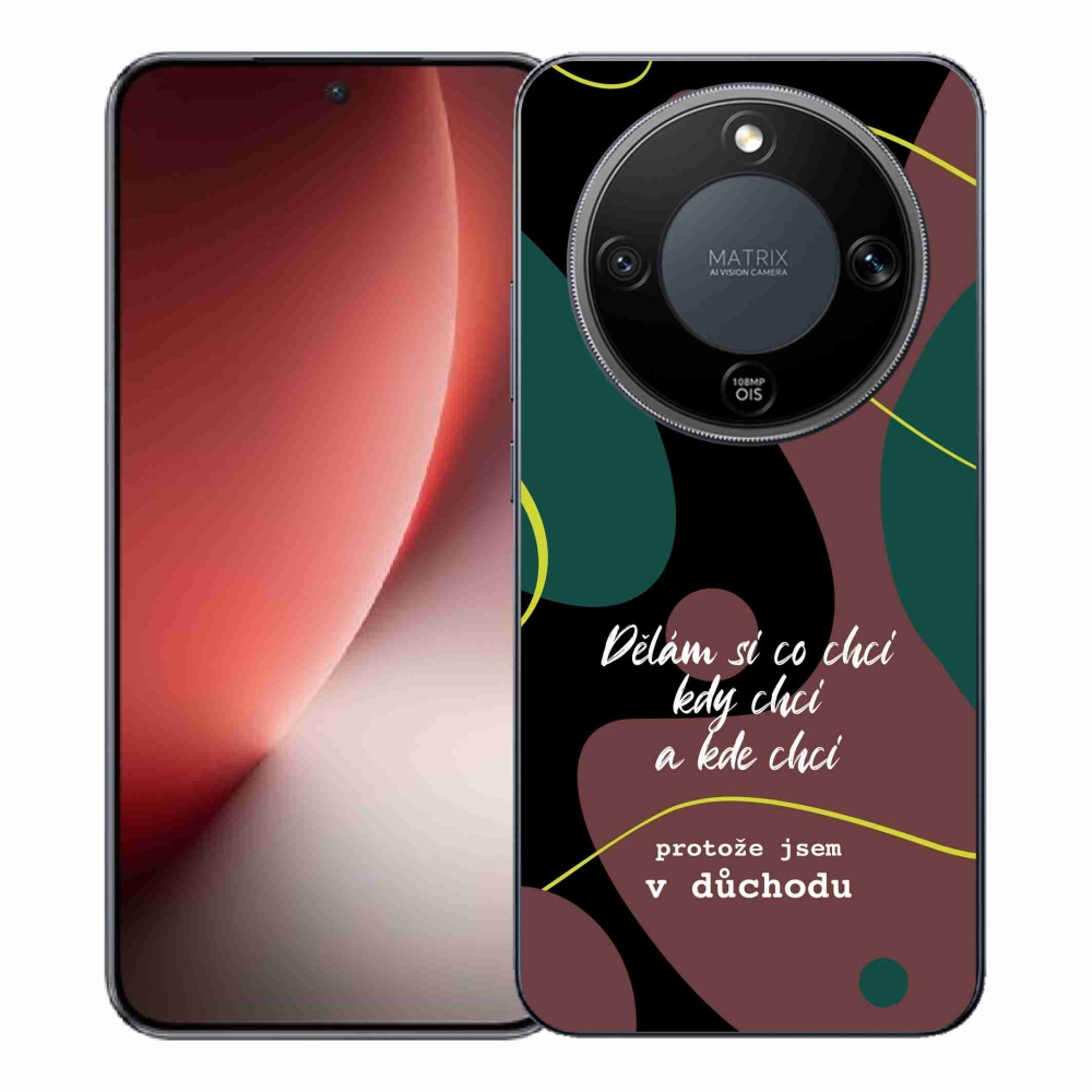 Gelový kryt mmCase na Honor Magic 8 Lite 5G - vtipný text 10 černé pozadí