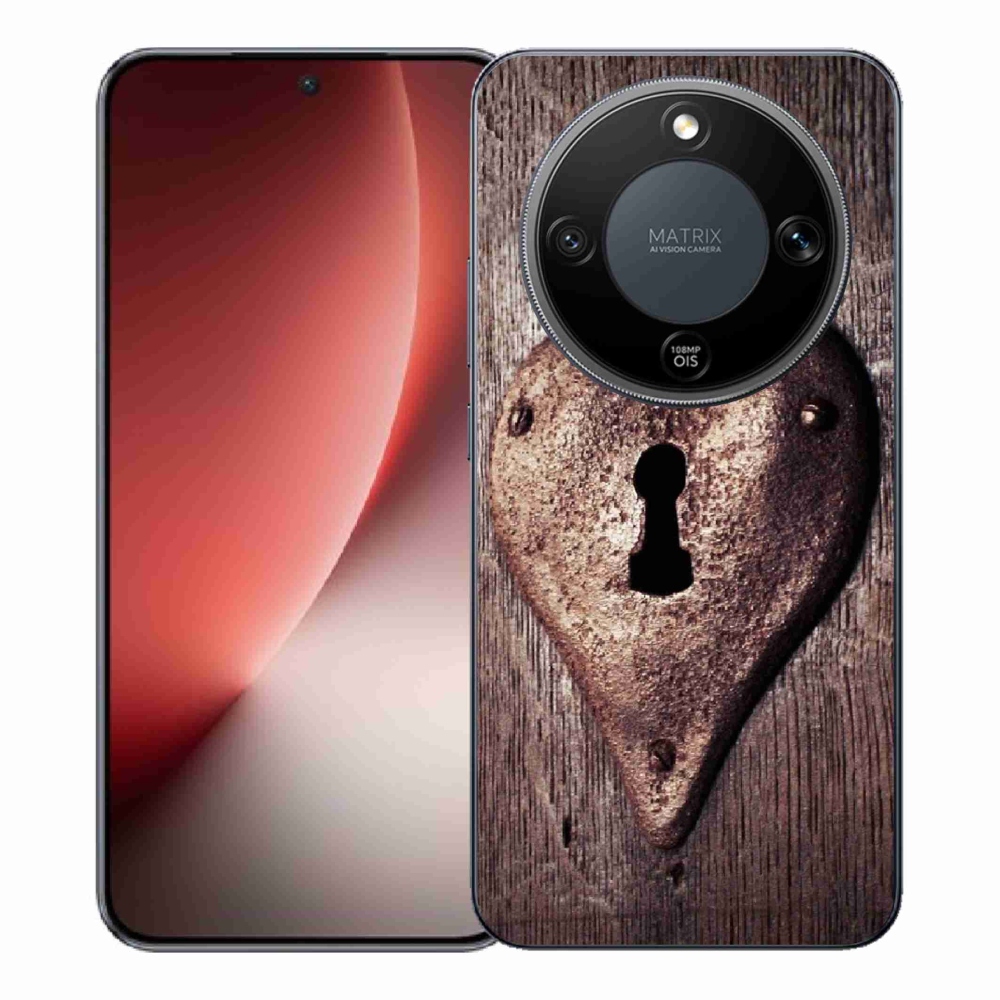 Gelový kryt mmCase na Honor Magic 8 Lite 5G - zámek ve tvaru srdce