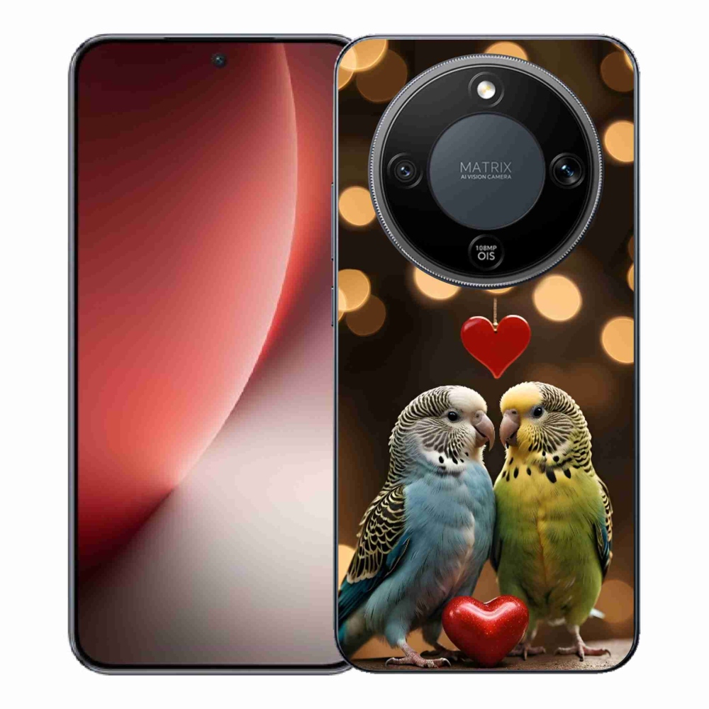 Gelový kryt mmCase na Honor Magic 8 Lite 5G - zamilovaní papoušci