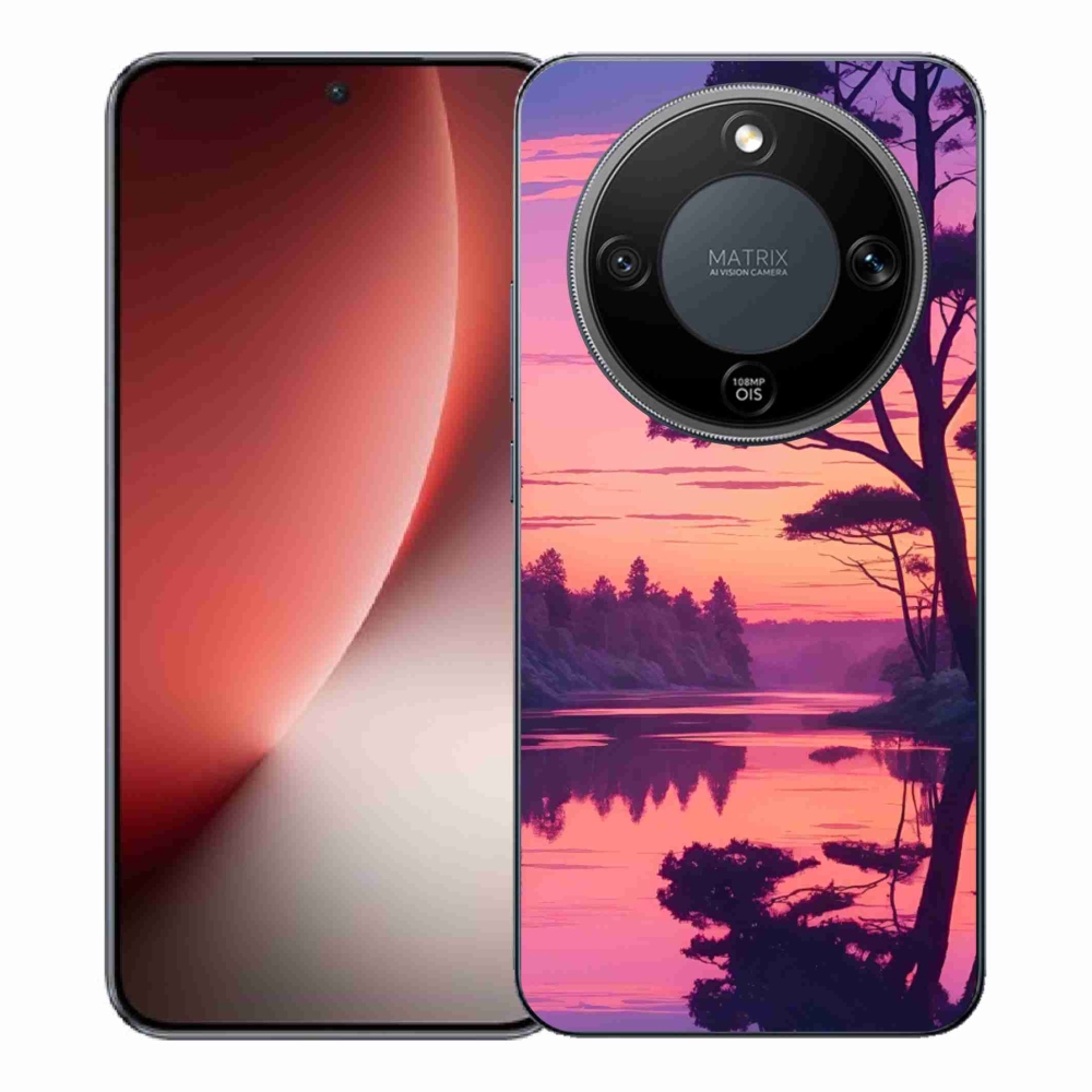 Gelový kryt mmCase na Honor Magic 8 Lite 5G - západ slunce nad jezerem