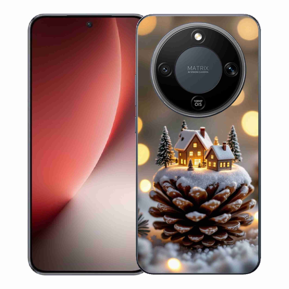 Gelový kryt mmCase na Honor Magic 8 Lite 5G - zimní vesnička