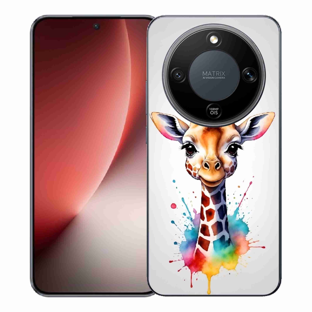 Gelový kryt mmCase na Honor Magic 8 Lite 5G - žirafa 1