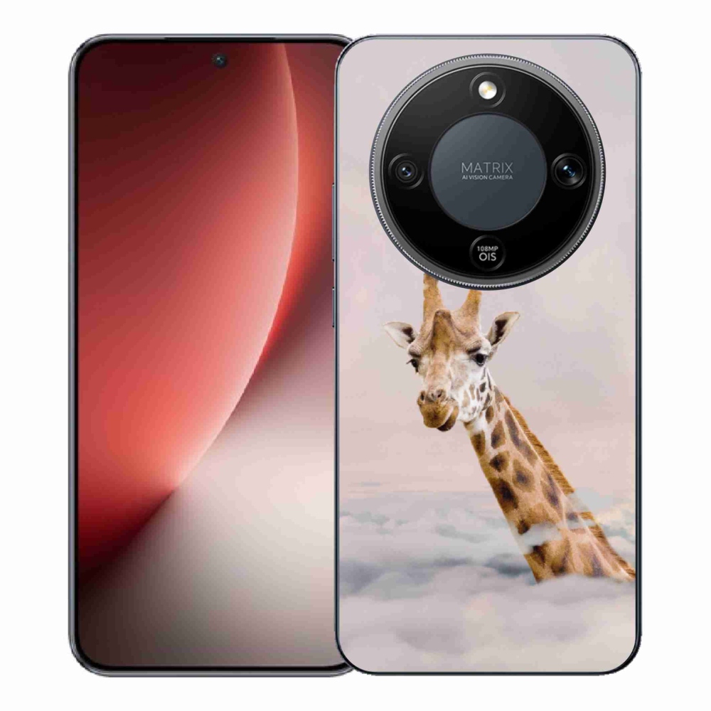 Gelový kryt mmCase na Honor Magic 8 Lite 5G - žirafa v oblacích