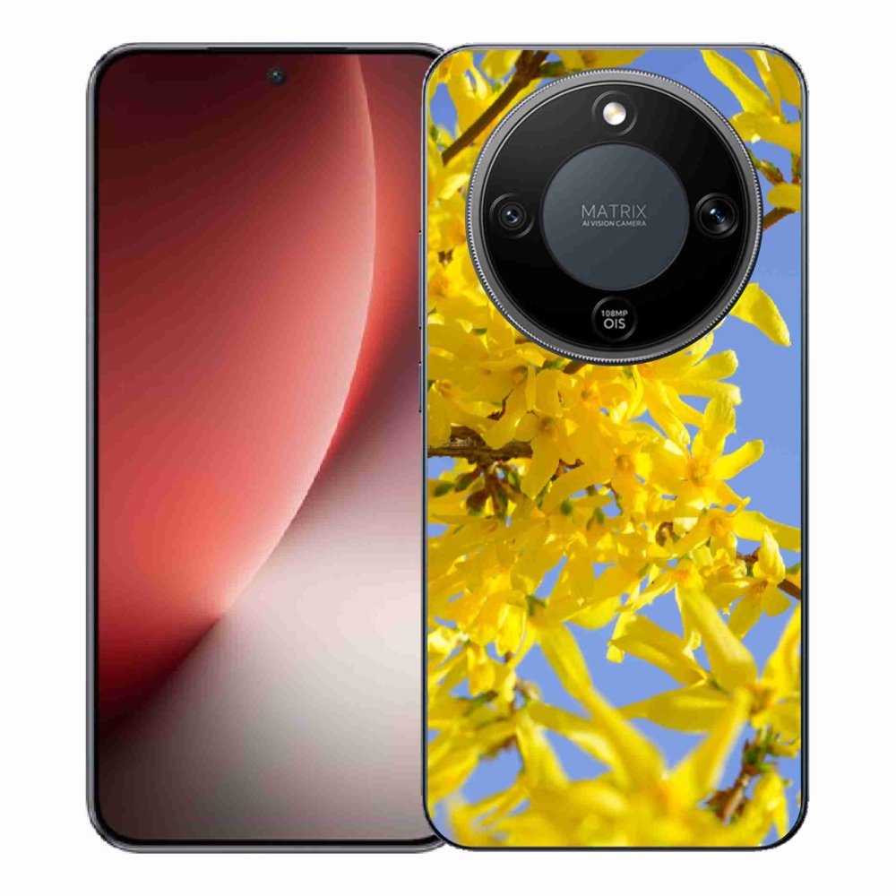 Gelový kryt mmCase na Honor Magic 8 Lite 5G - žluté květy