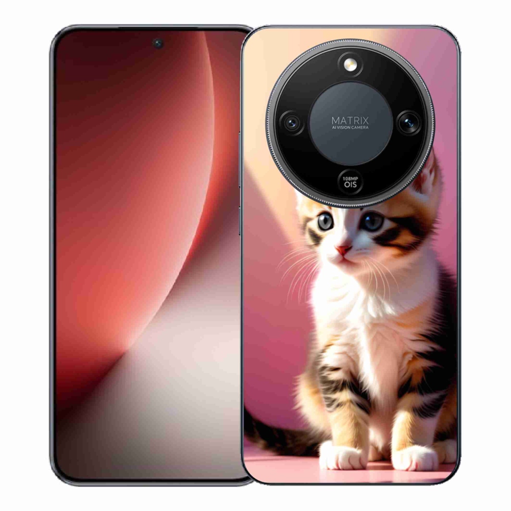 Gelový kryt mmCase na Honor Magic 8 Lite 5G - zvědavé kotě 2