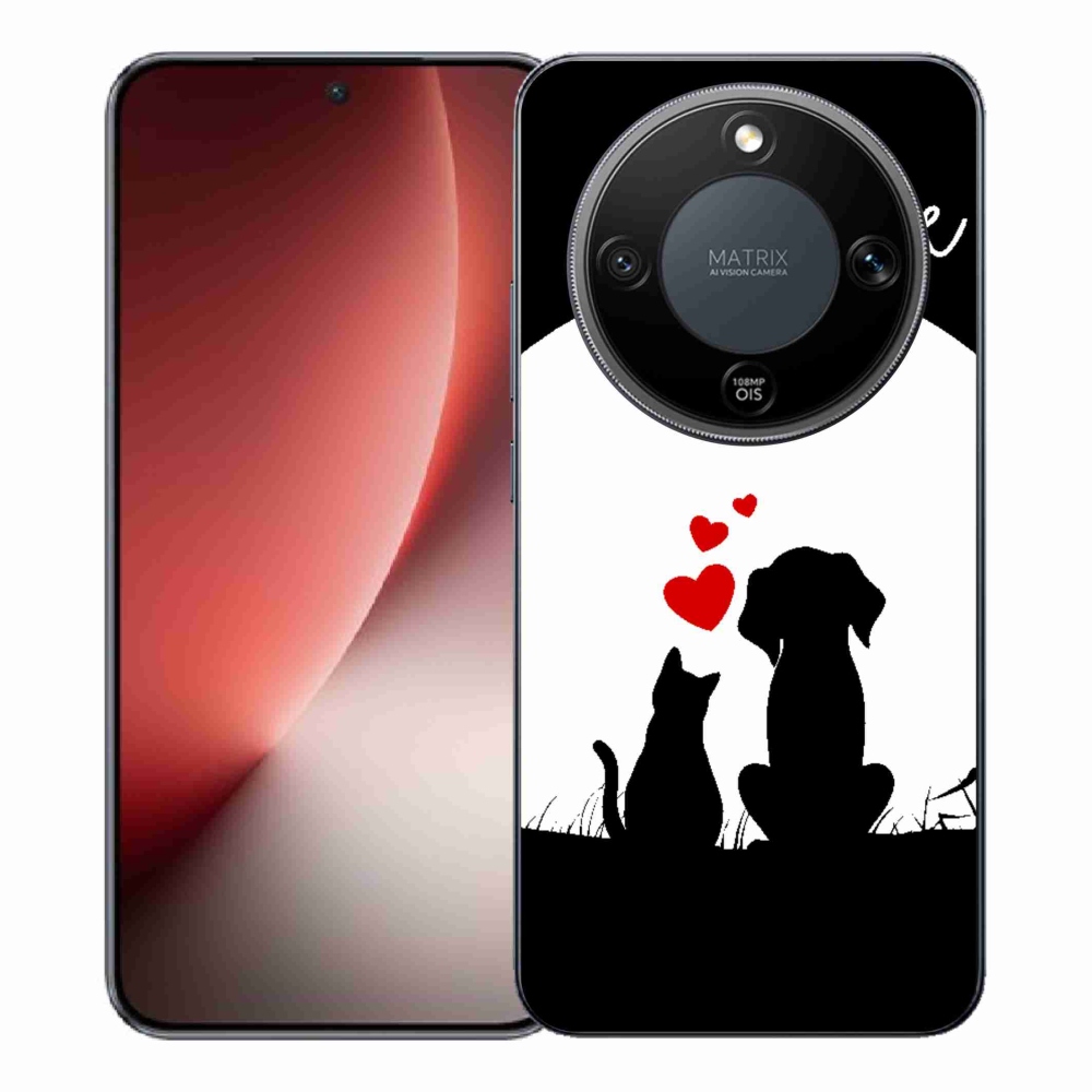 Gelový kryt mmCase na Honor Magic 8 Lite 5G - zvířecí láska