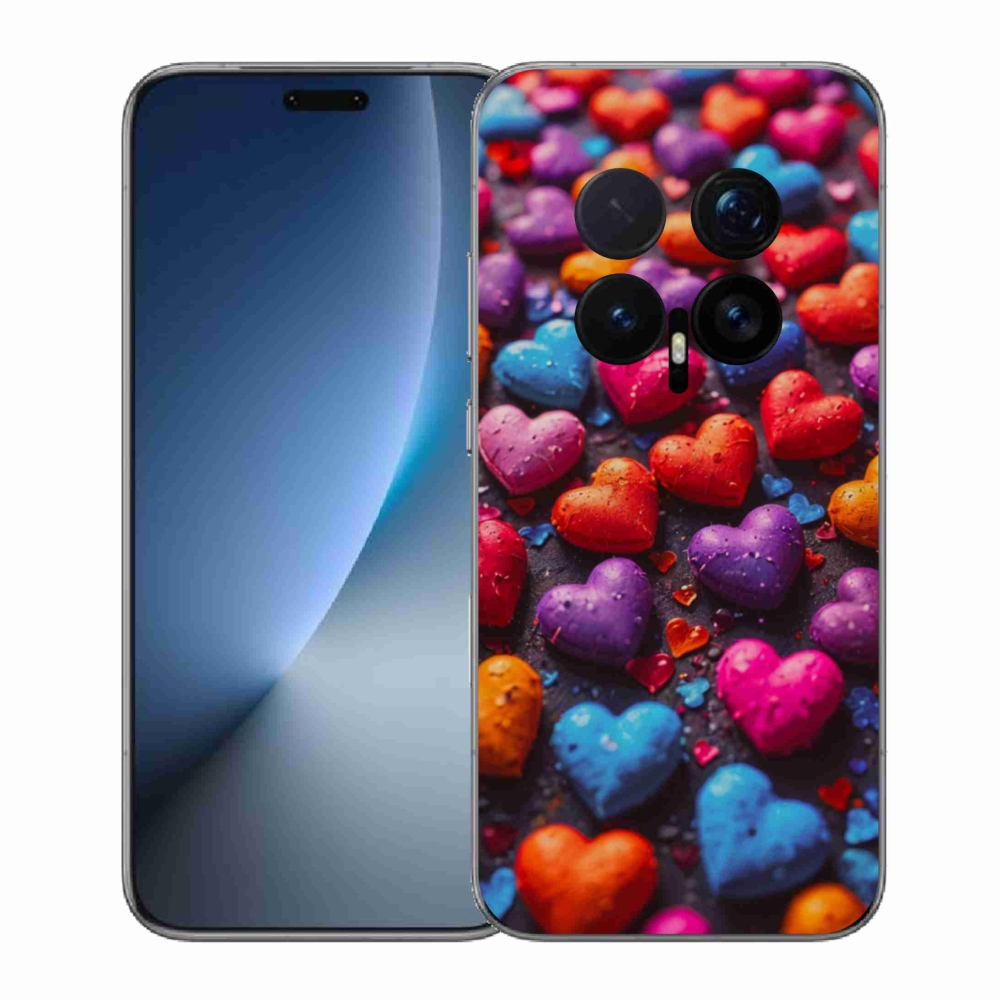 Gelový kryt mmCase na Honor Magic 8 Pro - barevná srdce