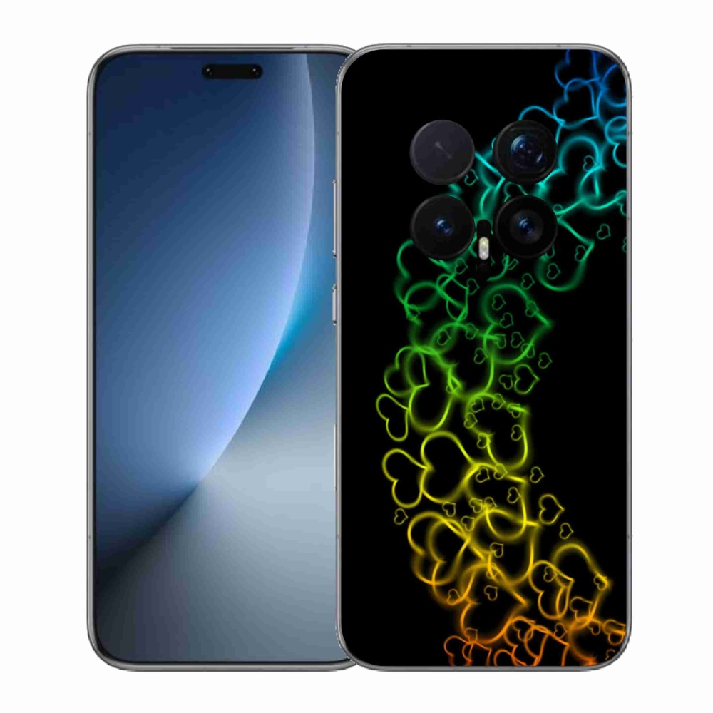 Gelový kryt mmCase na Honor Magic 8 Pro - barevná srdíčka