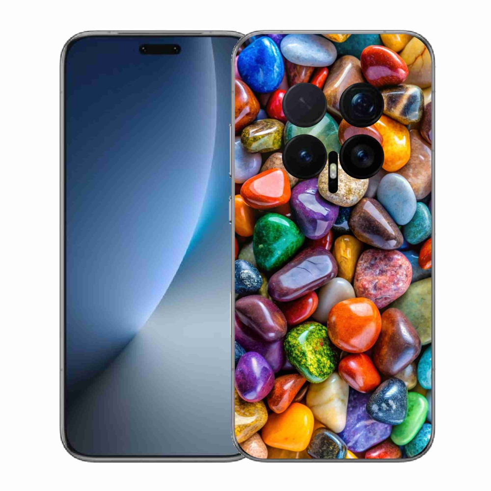Gelový kryt mmCase na Honor Magic 8 Pro - barevné kamínky
