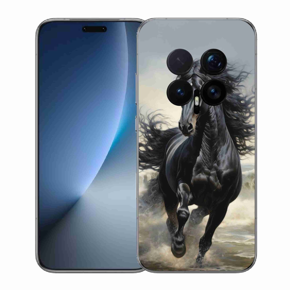 Gelový kryt mmCase na Honor Magic 8 Pro - běžící černý kůň
