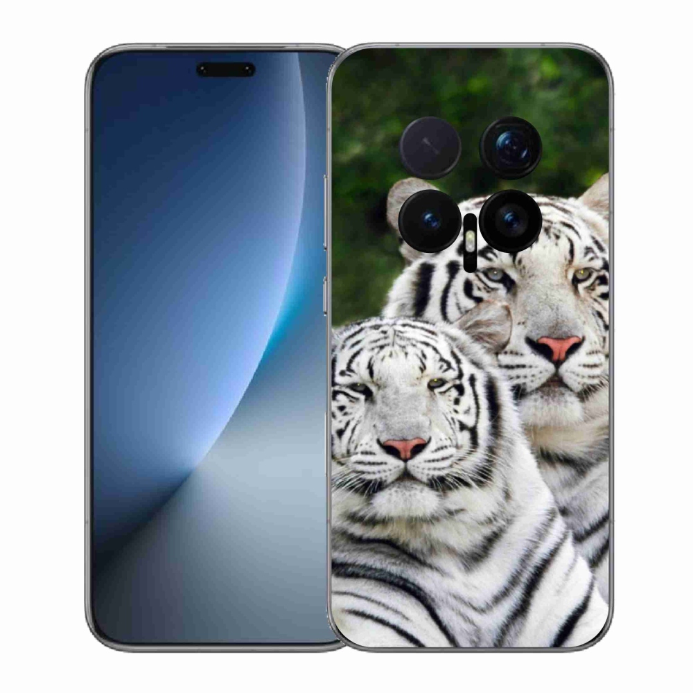 Gelový kryt mmCase na Honor Magic 8 Pro - bílí tygři