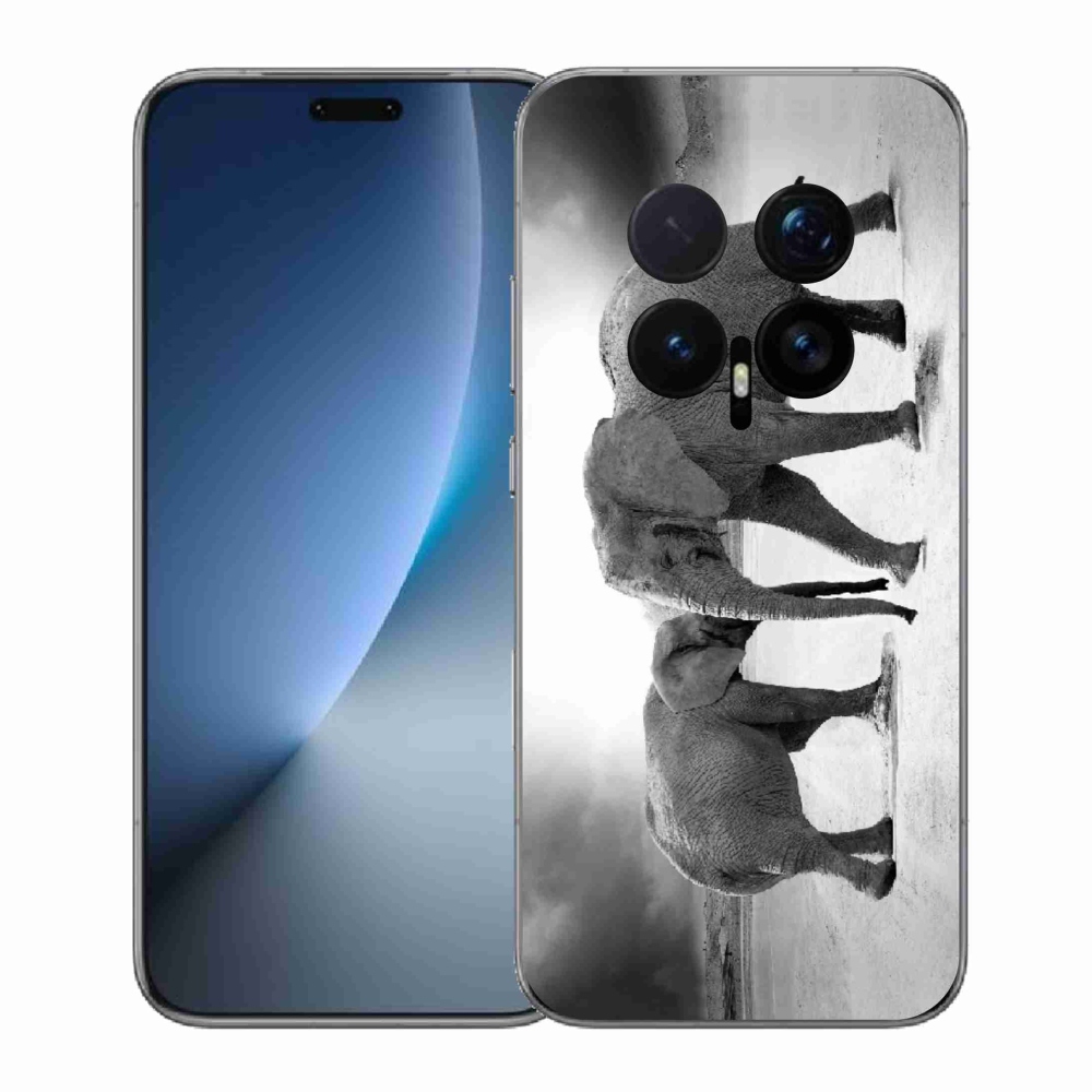 Gelový kryt mmCase na Honor Magic 8 Pro - černobílí sloni