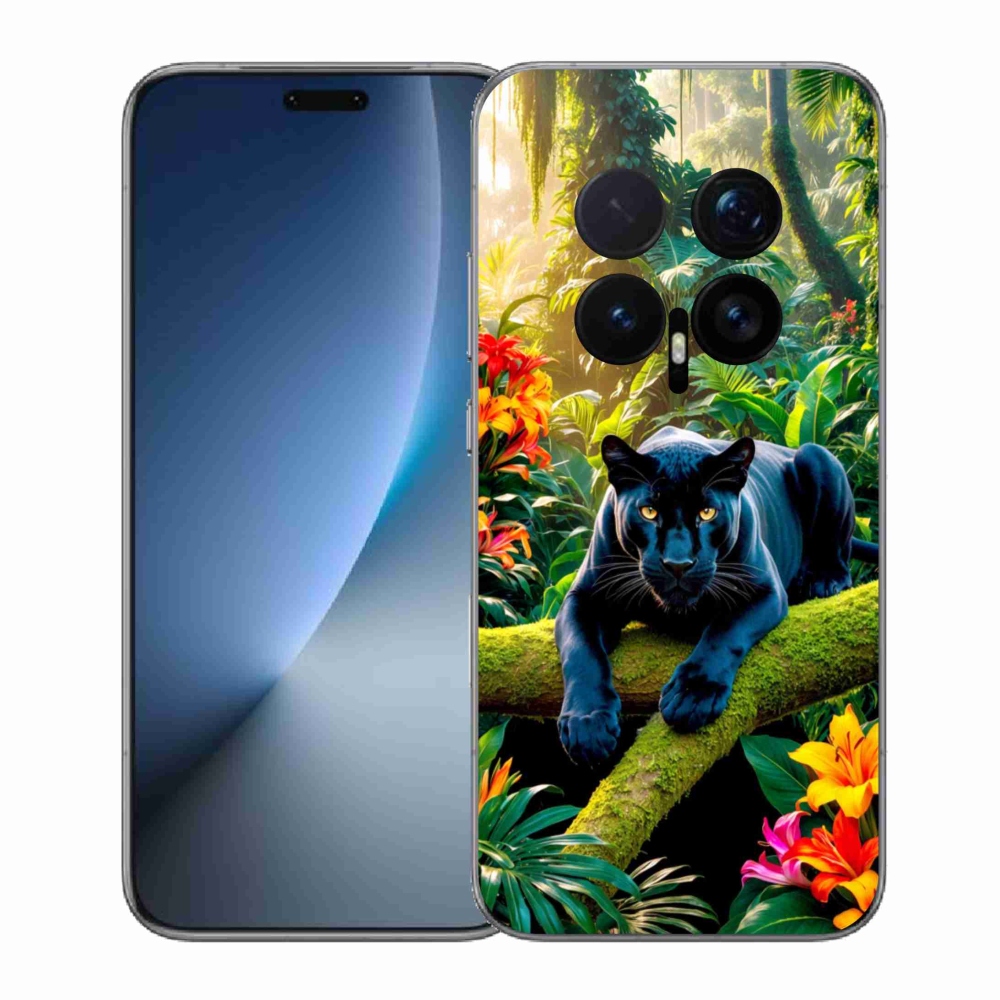 Gelový kryt mmCase na Honor Magic 8 Pro - černý panter v džungli