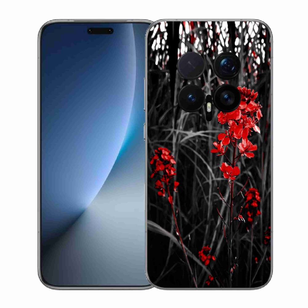 Gelový kryt mmCase na Honor Magic 8 Pro - červená rostlina