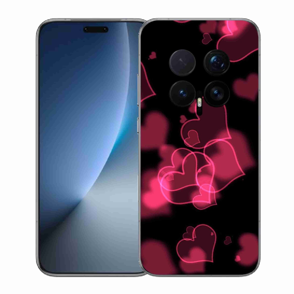 Gelový kryt mmCase na Honor Magic 8 Pro - červená srdíčka