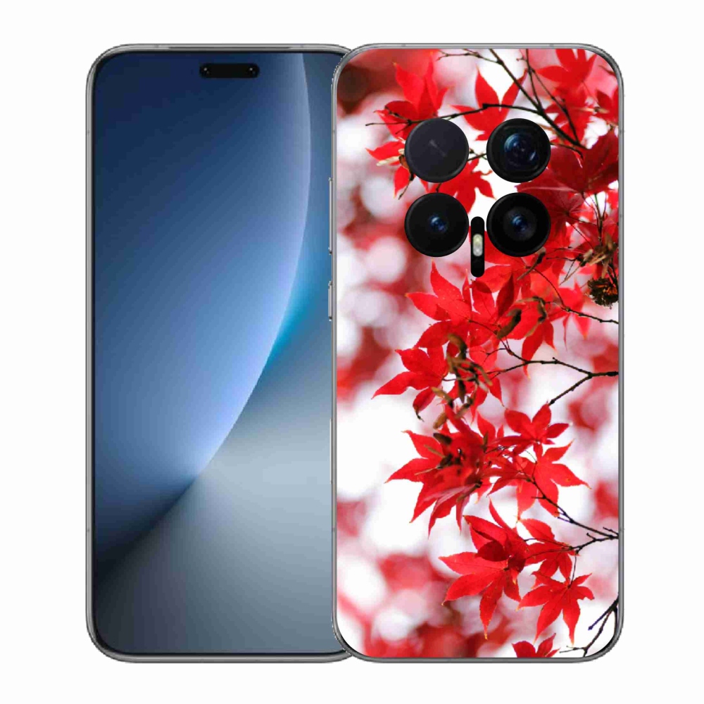 Gelový kryt mmCase na Honor Magic 8 Pro - červené listy