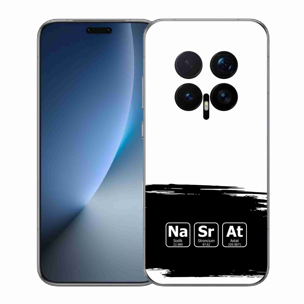 Gelový kryt mmCase na Honor Magic 8 Pro - chemické prvky černobílé pozadí