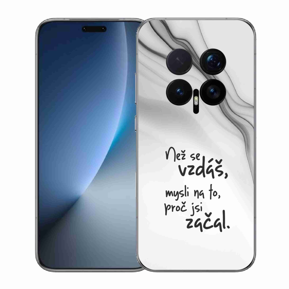 Gelový kryt mmCase na Honor Magic 8 Pro - citát 2 bílé pozadí