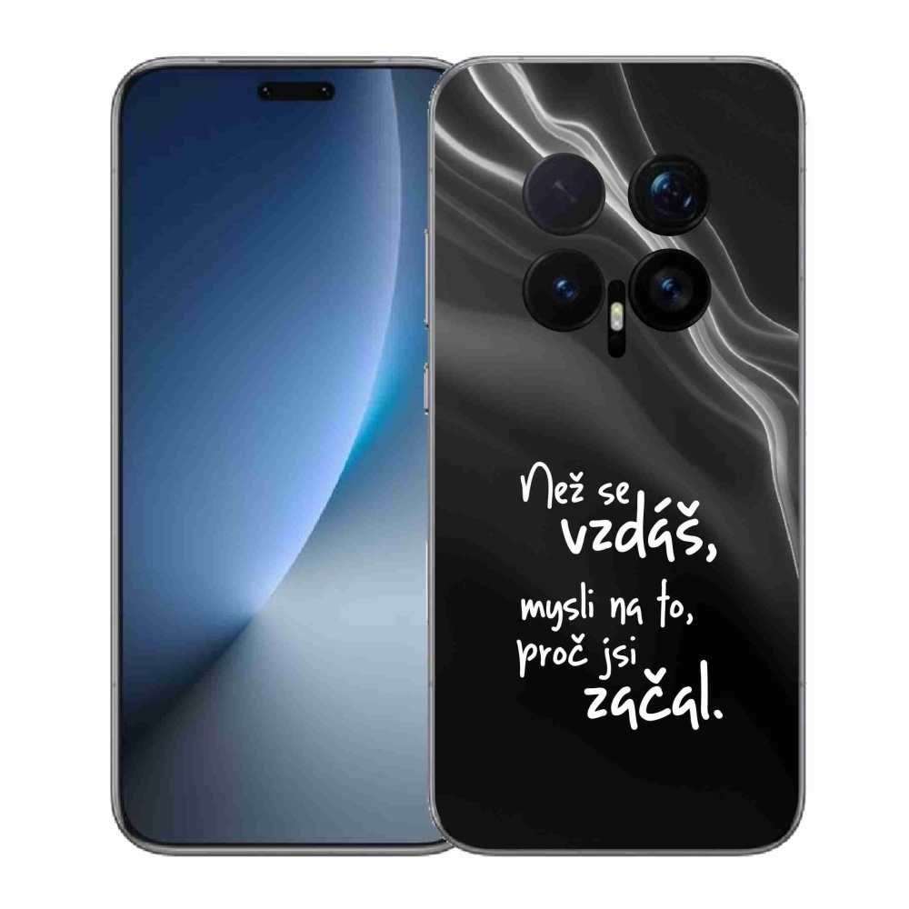 Gelový kryt mmCase na Honor Magic 8 Pro - citát 2 černé pozadí