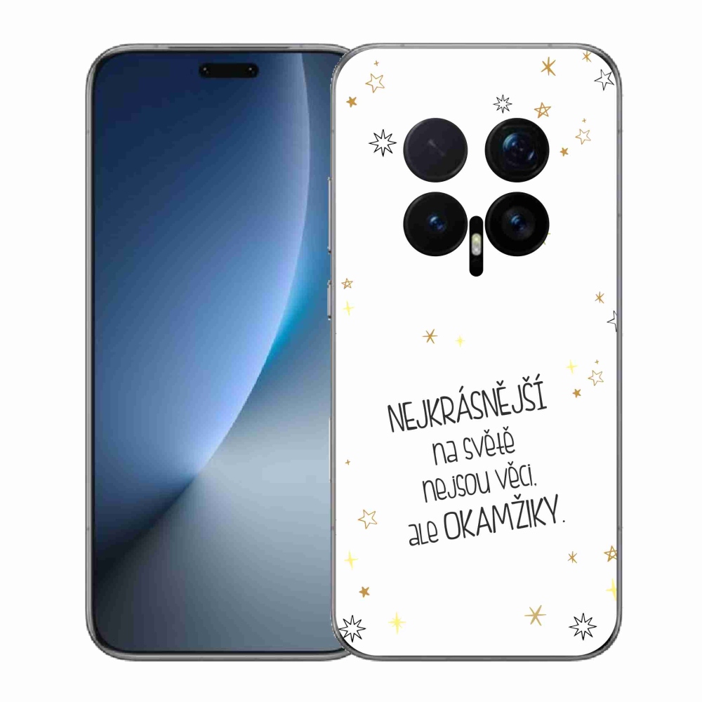 Gelový kryt mmCase na Honor Magic 8 Pro - citát 4 bílé pozadí