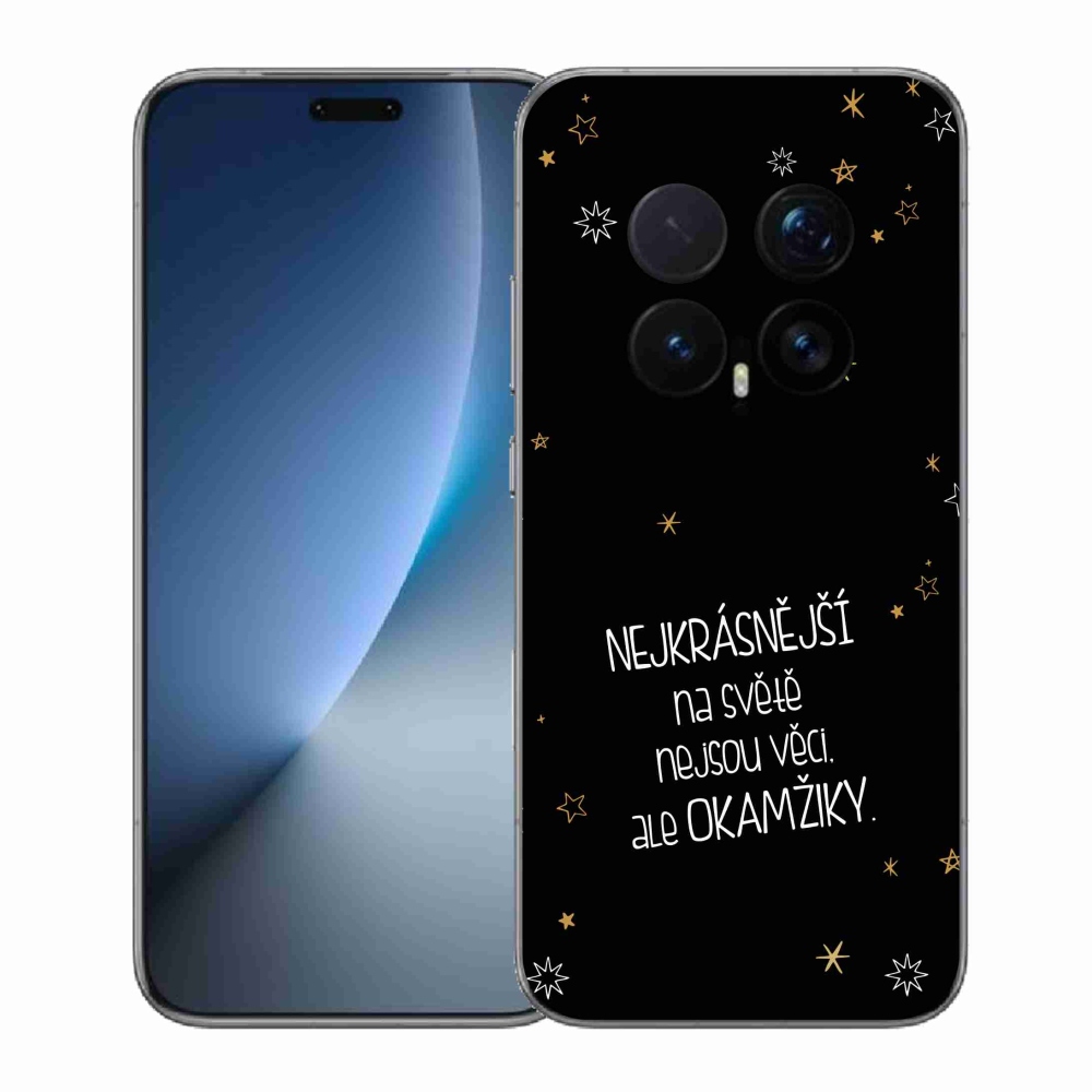 Gelový kryt mmCase na Honor Magic 8 Pro - citát 4 černé pozadí