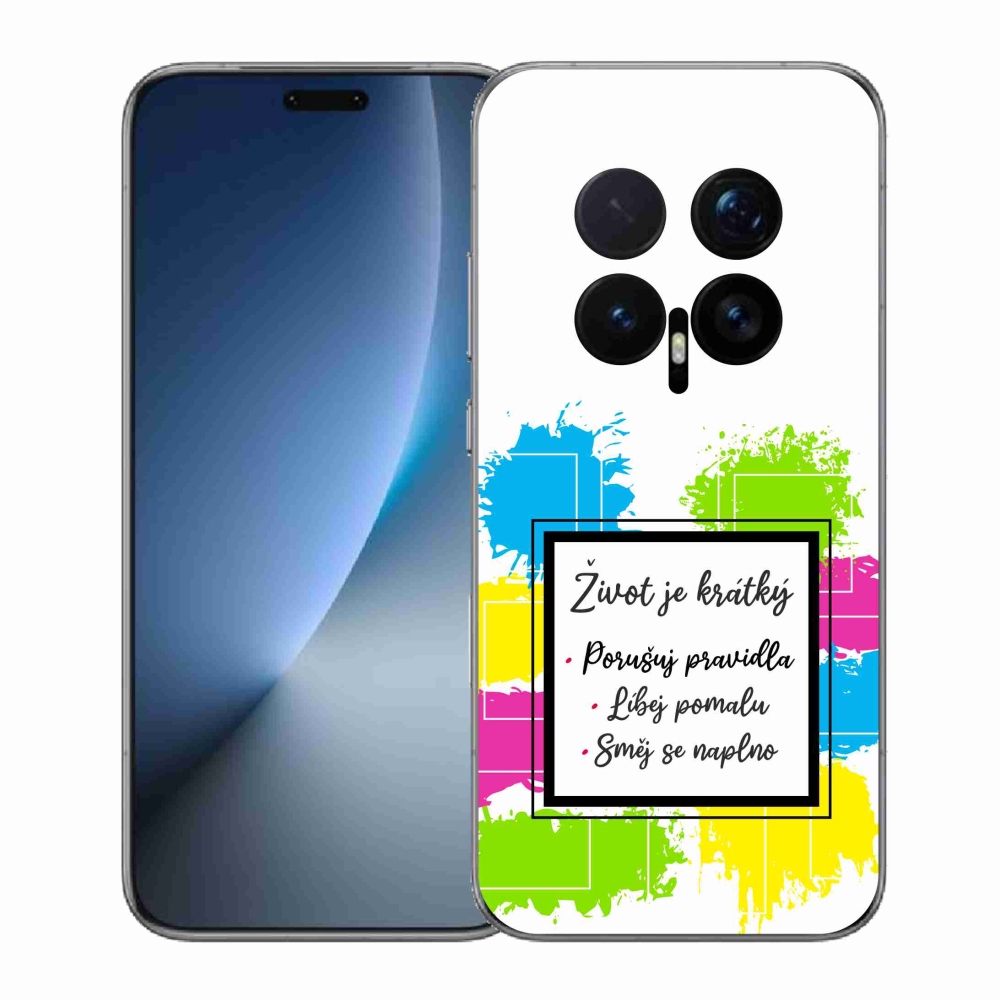 Gelový kryt mmCase na Honor Magic 8 Pro - citát 5 bílé pozadí